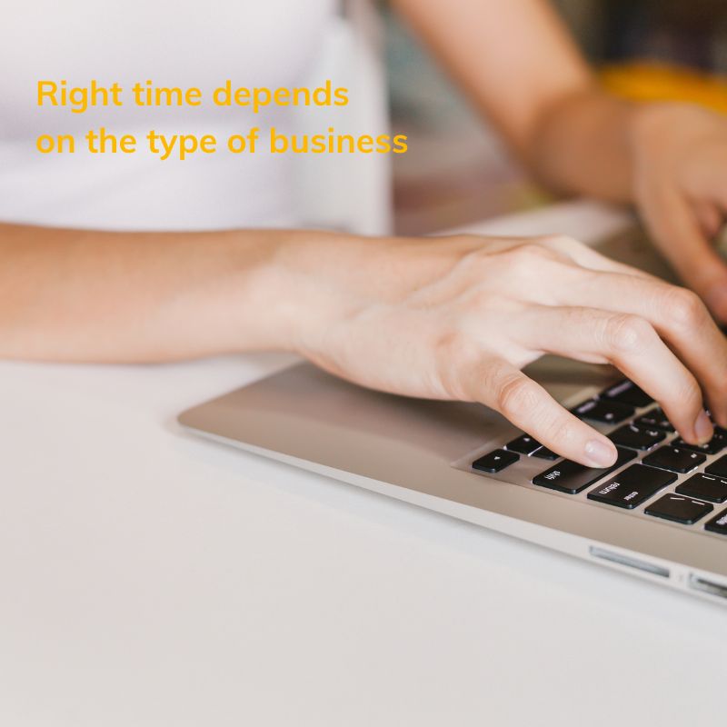 The right time to start a blog depends on business
